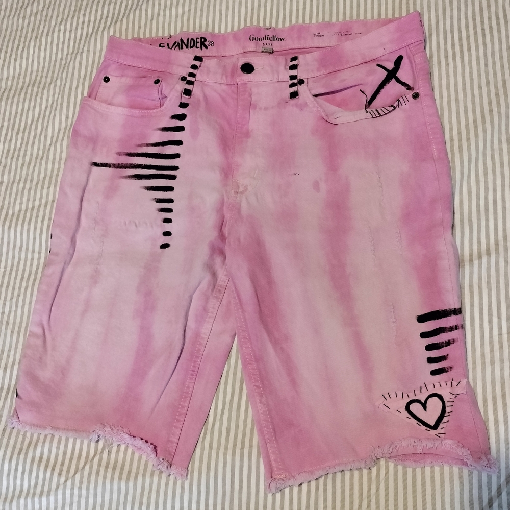 Pink Tie Dye Jorts